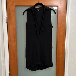 Bebe Black Sleeveless Jumpsuit